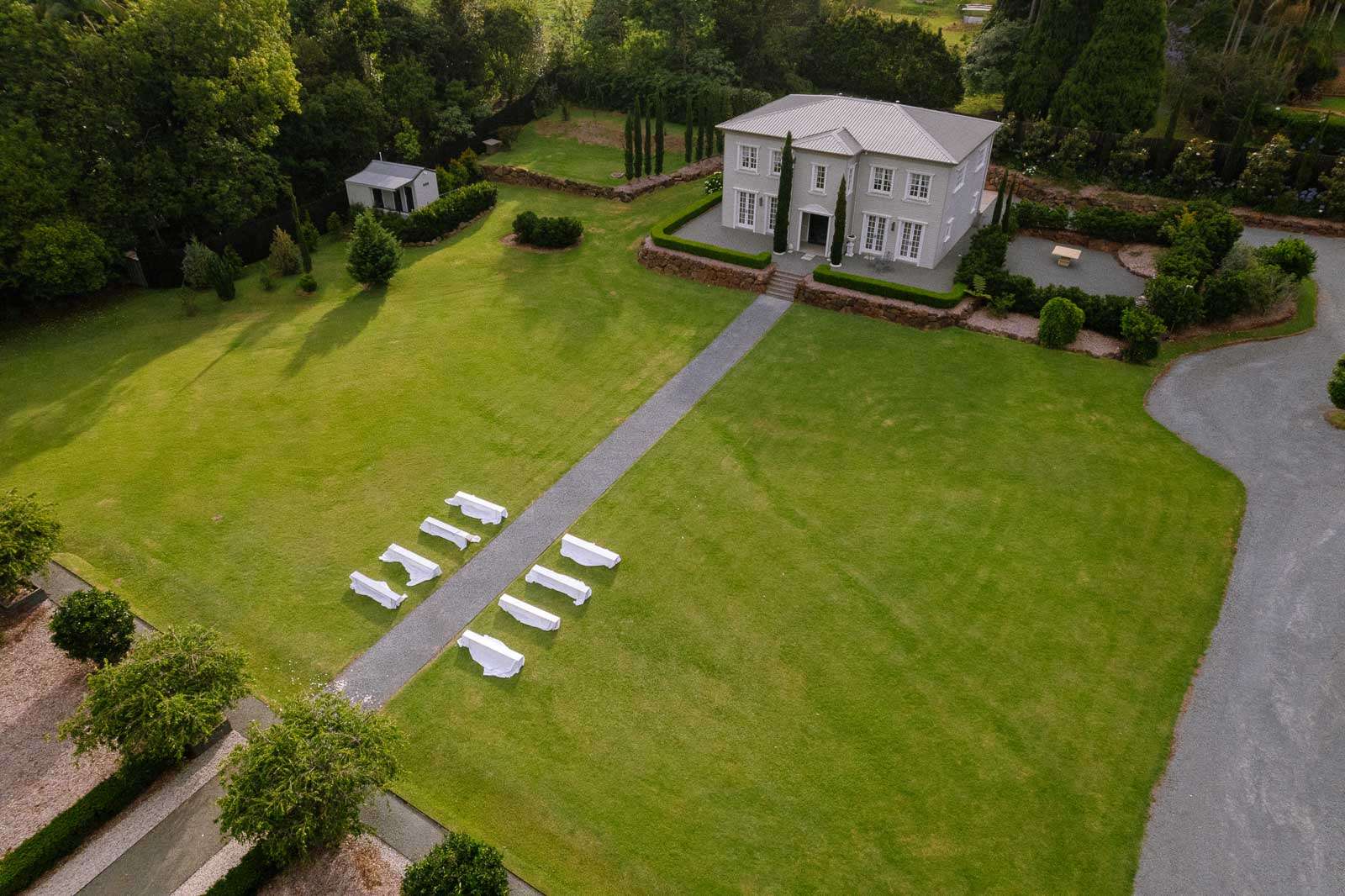 Wynmere Estate wedding ceremony with sunset on the Gold Coast