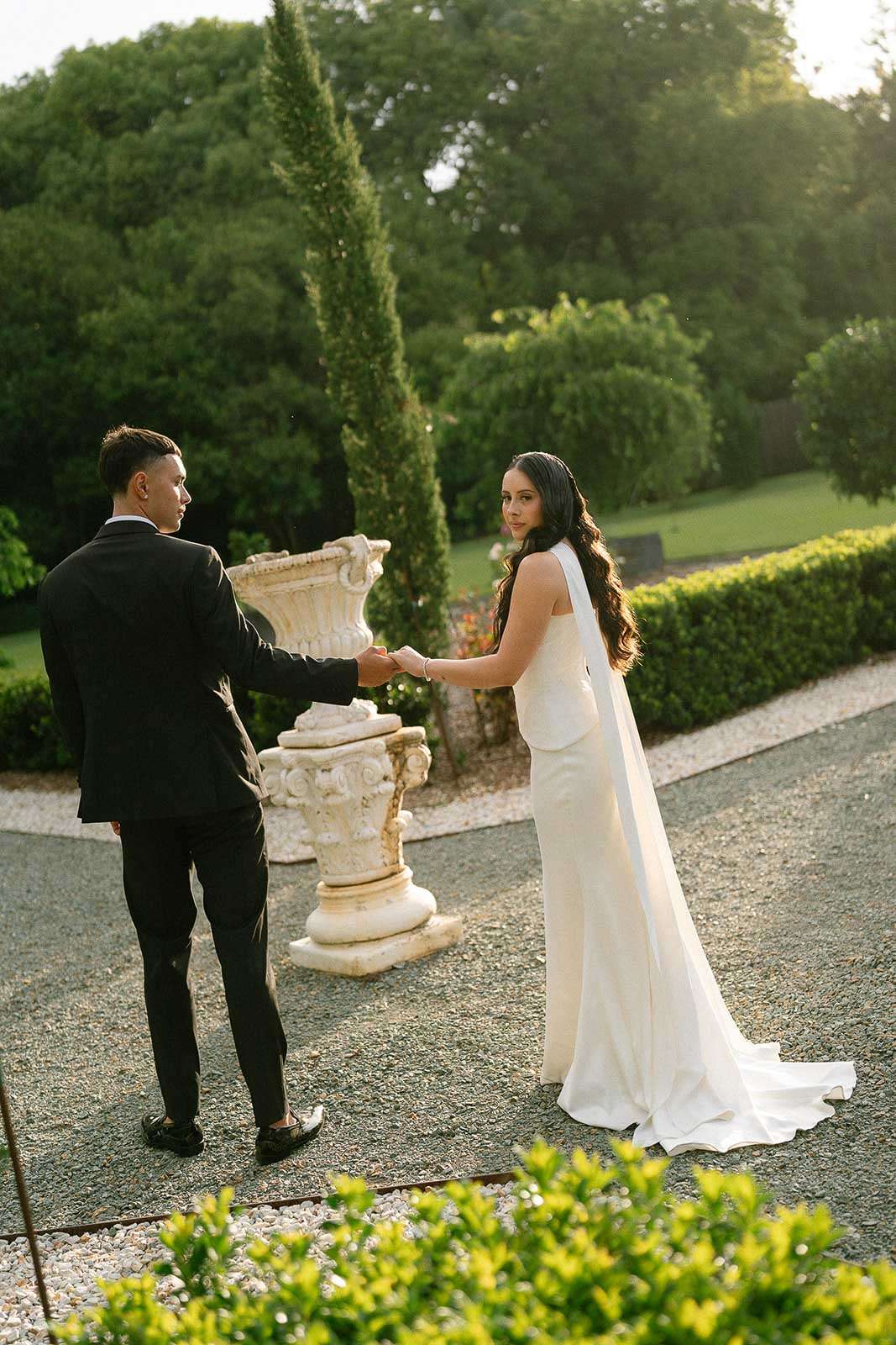 Golden Hour Editorial wedding portraits on the Gold Coast with soft natural light